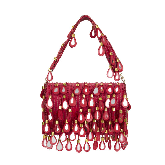 Shergil Bold Red Embroidered Bag
