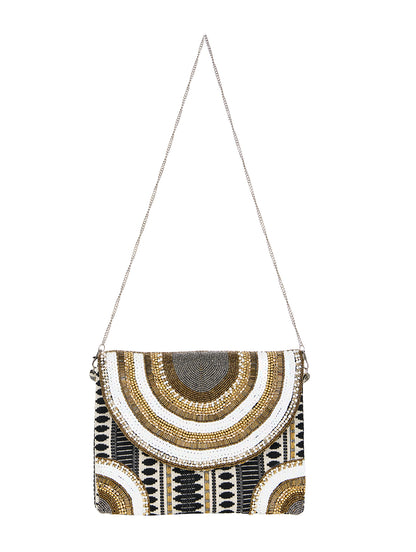 Cleopatra Beaded Convertible Clutch & Crossbody iPad Bag