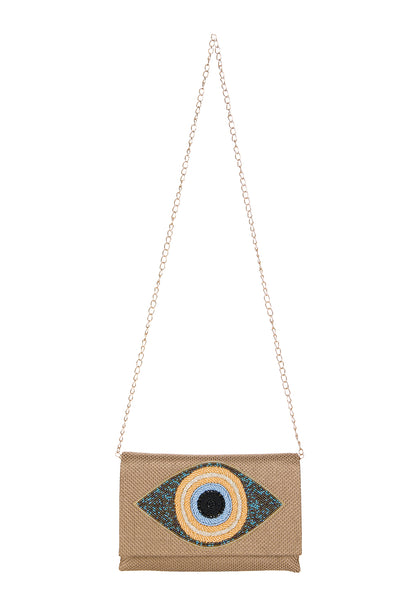 Guardian Angel Evil Eye Clutch & Crossbody Bag