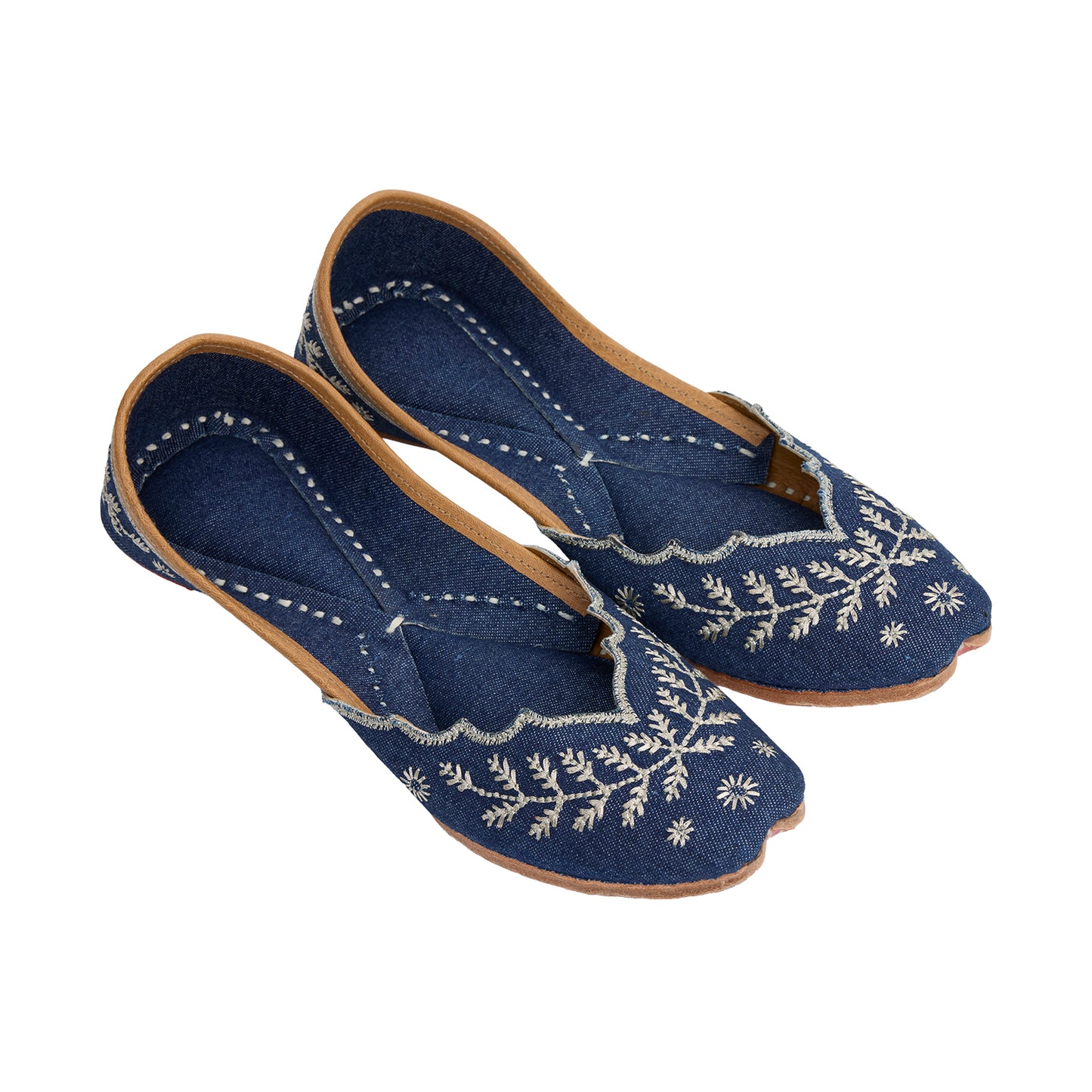 Taj Hand Embroidered Denim Podes