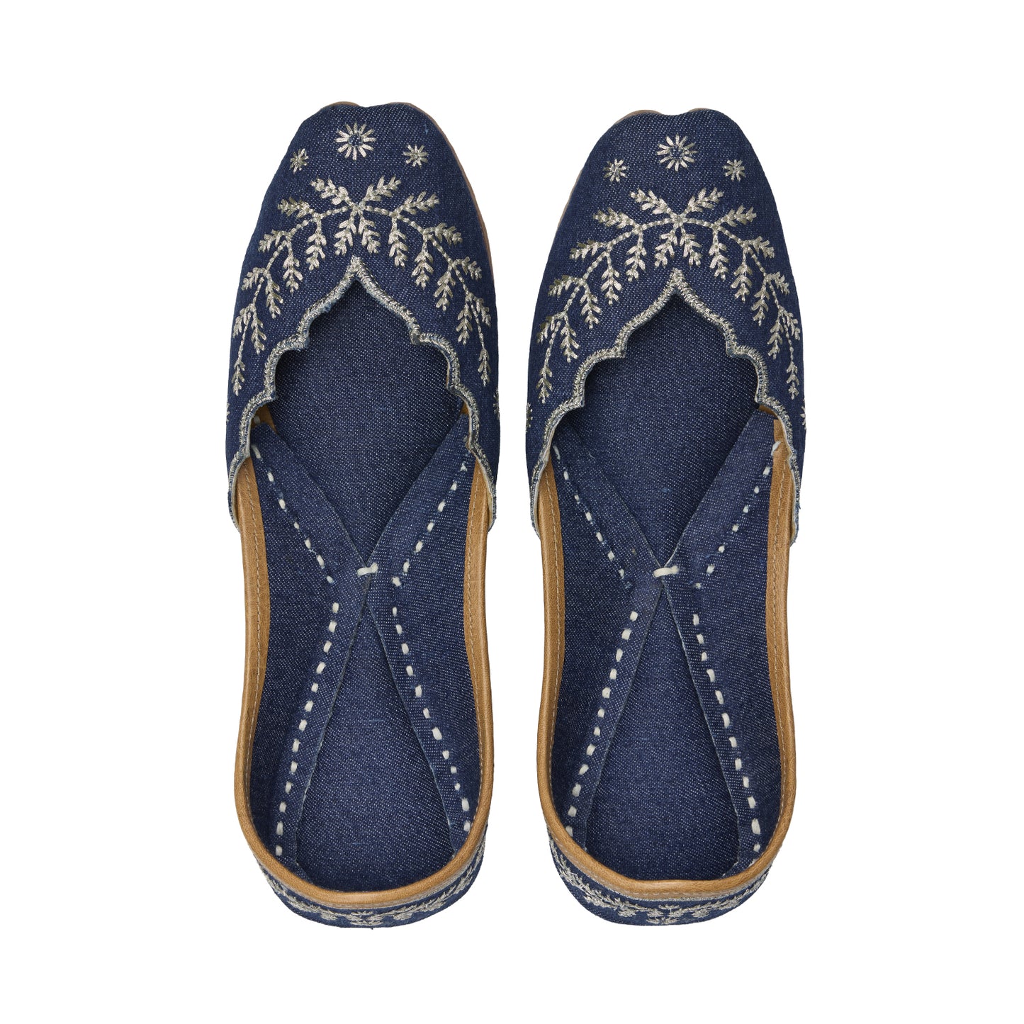 Taj Hand Embroidered Denim Podes