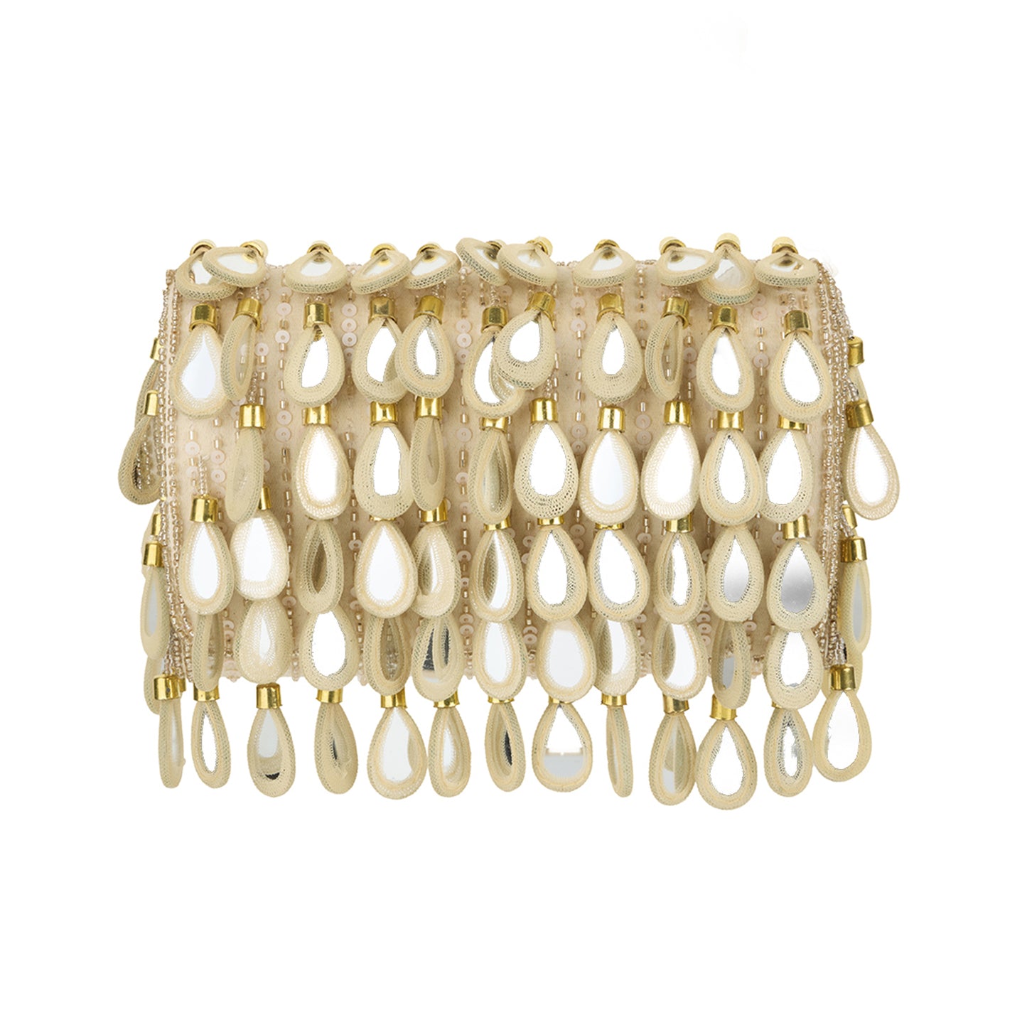 Noor Ivory Beaded Statement Clutch