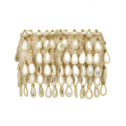 Noor Ivory Beaded Statement Clutch