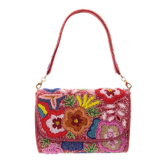 Rosa Beaded Floral Statement Clutch