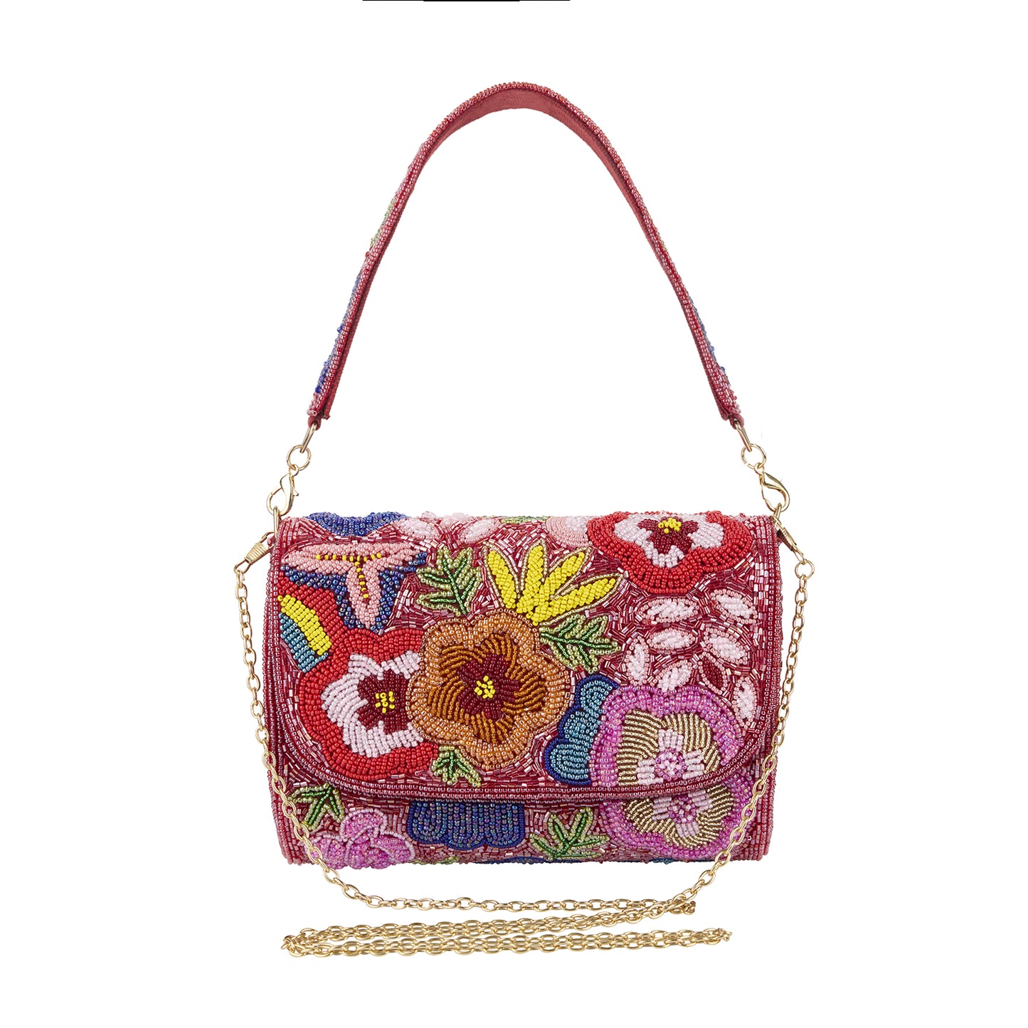 Rosa Beaded Floral Statement Clutch