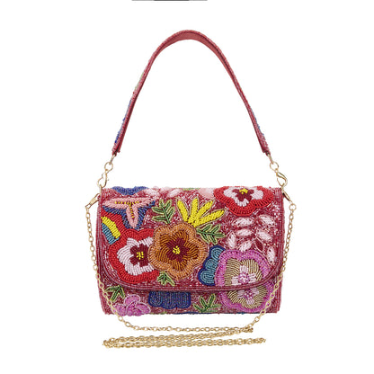 Rosa Beaded Floral Statement Clutch