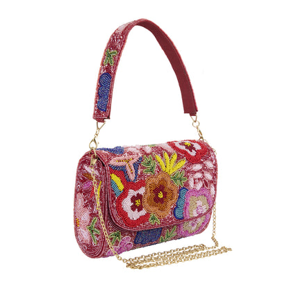 Rosa Beaded Floral Statement Clutch