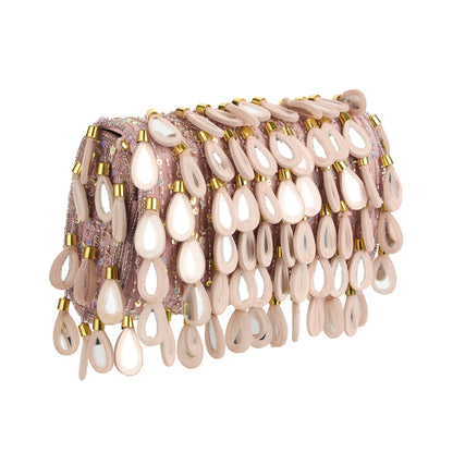 Taylor Pink Beaded Statement Shoulder Bag